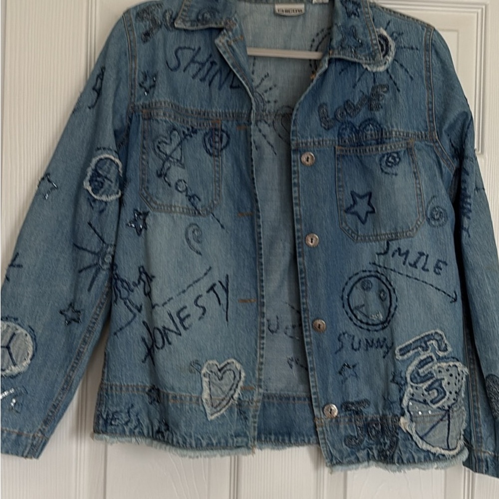 Chico's Embroidered Denim Jacket